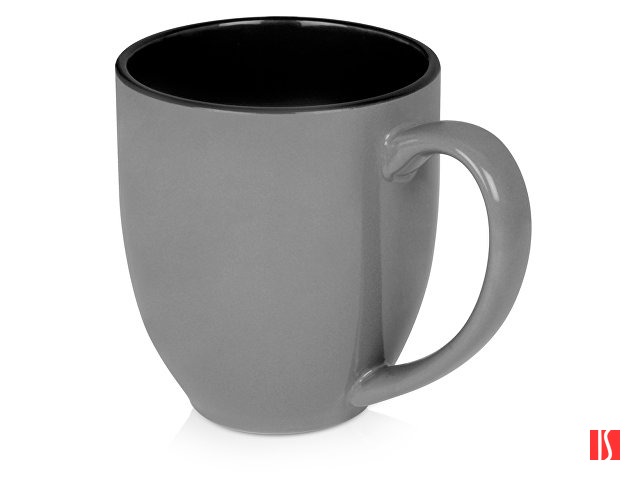 Кружка керамическая «Gracy» 450мл, серый/черный