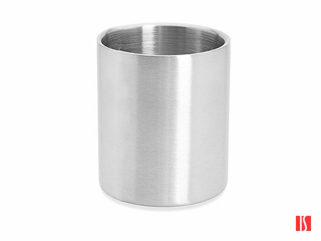 Кружка GUAYA с ручкой карабином, 230 мл, серебристый/желтый