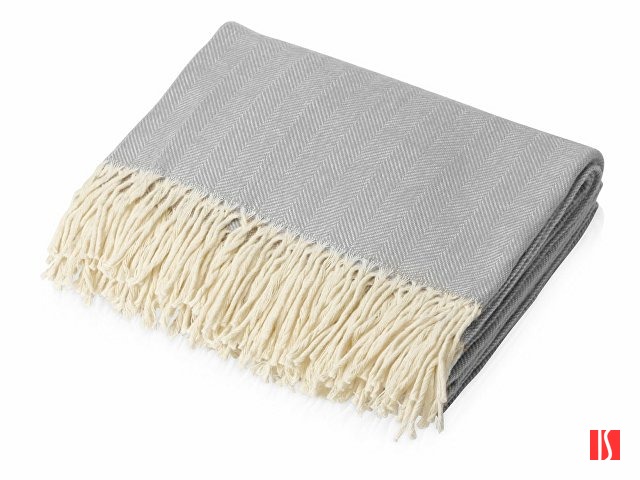 Плед "Ёлочка" 150х180 см. ПРЕМИУМ (серый однотонное)