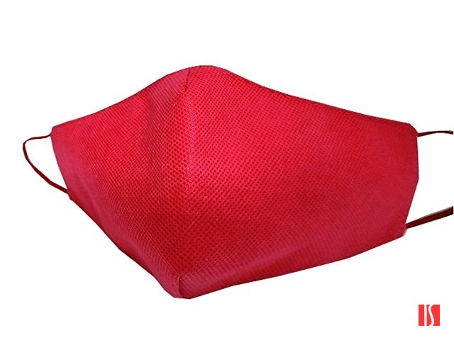 Купить Маска для лица многоразовая из спанбонда, красный Маска для лица многоразовая из спанбонда, красный