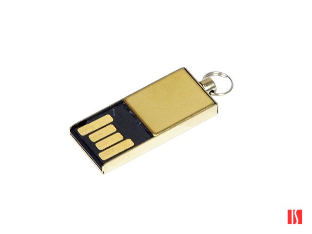 Флешка с мини чипом, минимальный размер корпуса, 8 Гб, золотистый