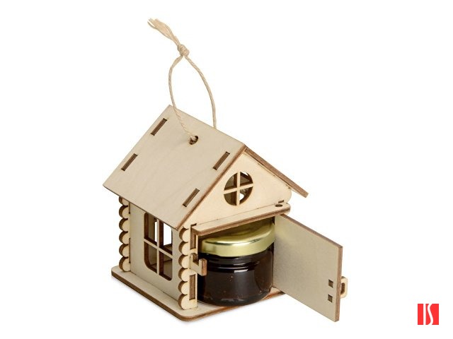 Подарочный набор "Варенье в домике", вишневое варенье 25 мл