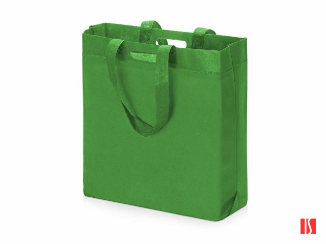 Сумка для покупок из спанбонда Ambit, 380*120*400 с ручкой 550/30 мм, зеленое яблоко