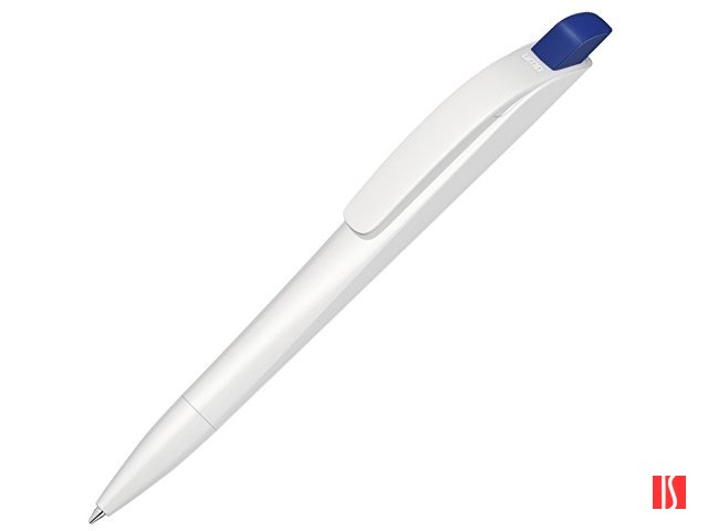 Ручка шариковая пластиковая "Stream", белый/синий