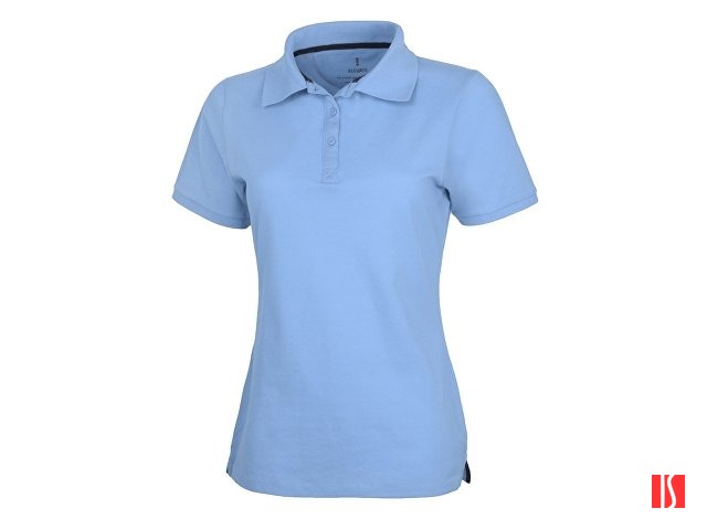 Calgary женская футболка-поло с коротким рукавом, голубой