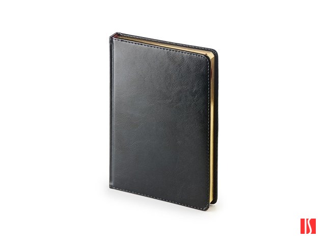 Ежедневник недатированный А5 "Sidney Nebraska", черный (золотой обрез)