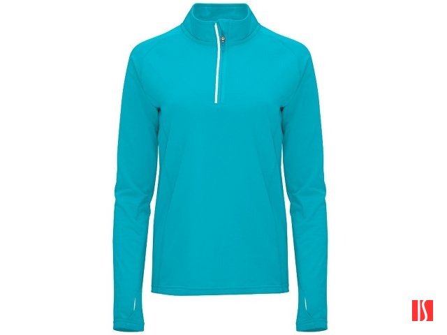 Толстовка с воротом на молнии женская "Melbourne", бирюзовый