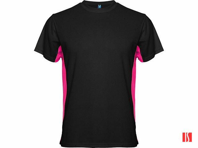 Спортивная футболка "Tokyo" мужская, черный/яркая фуксия