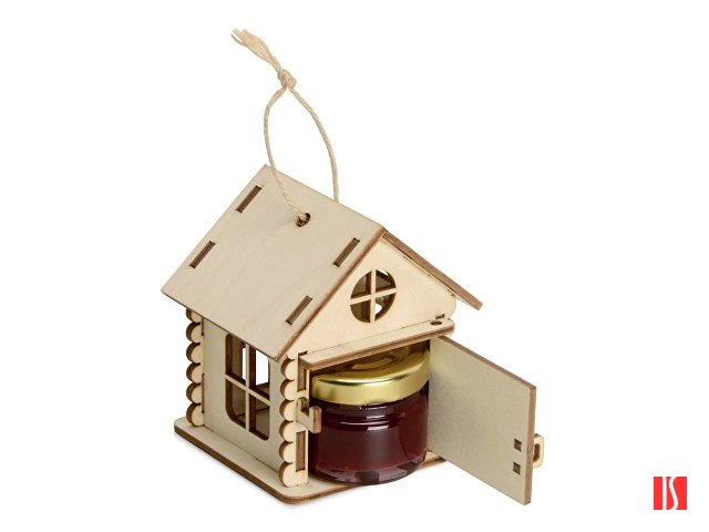 Подарочный набор "Варенье в домике", варенье из клубники и шампанского 25 мл