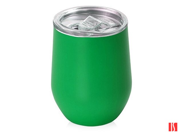 Вакуумная термокружка "Sense", непротекаемая крышка, крафтовая упаковка, зеленый