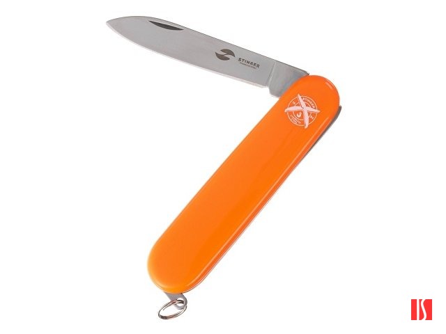 Нож перочинный Stinger, 90 мм, 2 функции, материал рукояти: АБС-пластик (оранжевый)