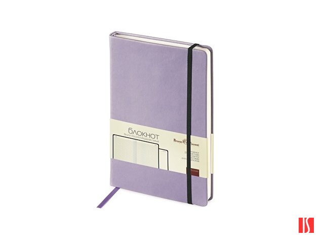 Блокнот А5 «Megapolis Velvet» на резинке, сиреневый