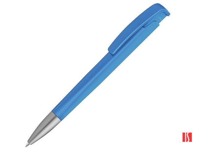 Шариковая ручка с геометричным корпусом из пластика "Lineo SI", голубой
