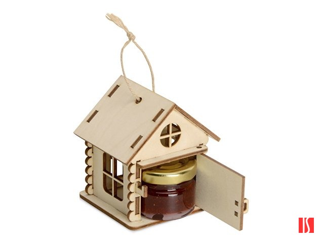 Подарочный набор "Варенье в домике", клубничное варенье с мятой 25 мл