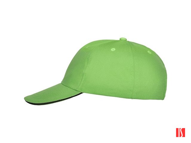 Бейсболка "Panel" унисекс, зеленое яблоко