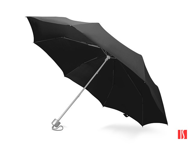 Зонт складной "Tempe", механический, 3 сложения, с чехлом, черный