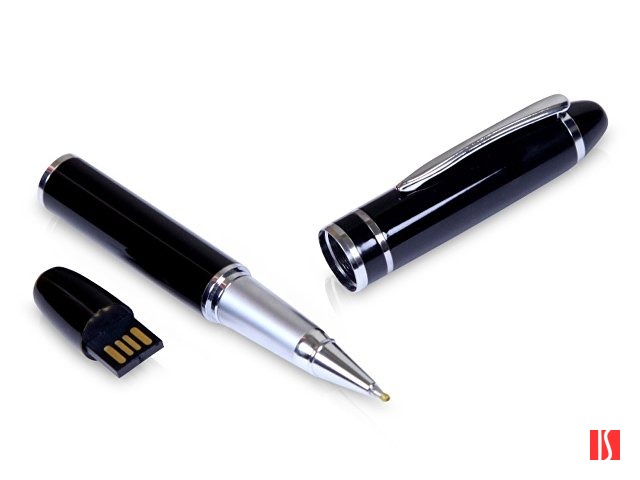 USB-флешка на 16 Гб в виде ручки с мини чипом, черный