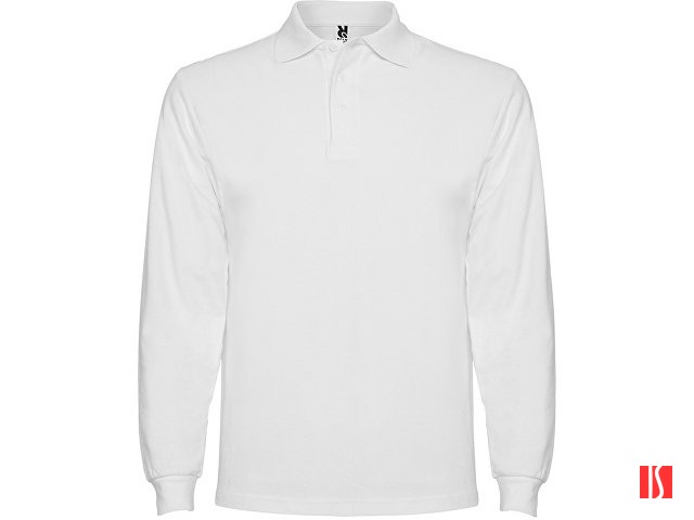 Рубашка поло "Estrella" детская с длинным рукавом, белый