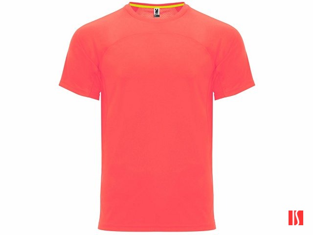 Футболка "Monaco" унисекс, неоновый коралловый