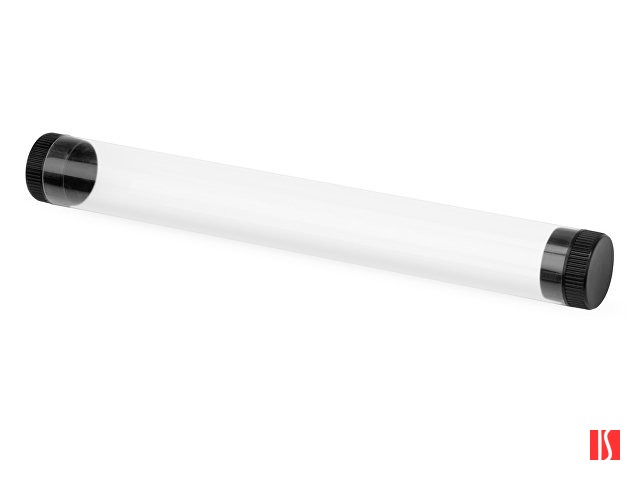 Футляр-туба пластиковый для ручки «Tube 2.0», прозрачный/черный