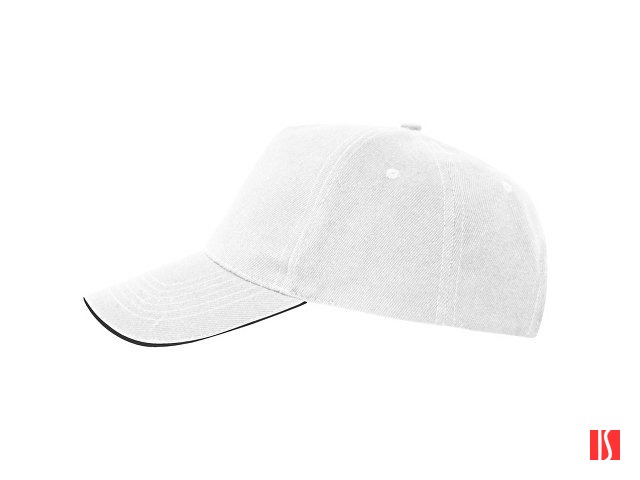 Бейсболка "Eris" унисекс, белый/черный