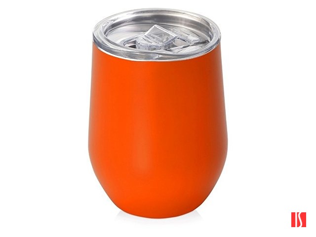 Вакуумная термокружка "Sense", непротекаемая крышка, крафтовая упаковка, оранжевый