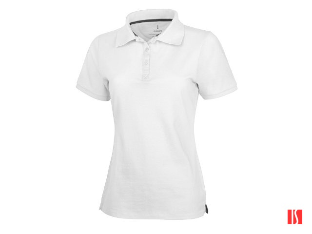 Calgary женская футболка-поло с коротким рукавом, белый