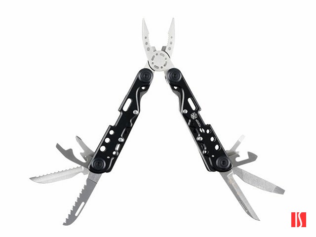 Мультитул Stinger, 105x40 мм, 13 функций, сталь, чёрно-серебристый, в комплекте нейлоновый чехол