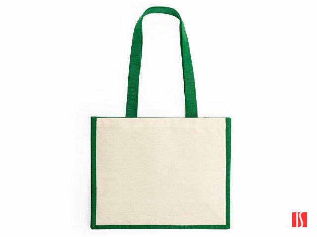 Сумка NANTES из ламинированного джута, бежевый/папоротник