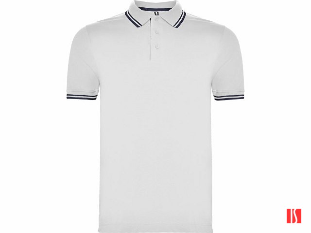 Рубашка поло "Montreal" мужская, белый/нэйви