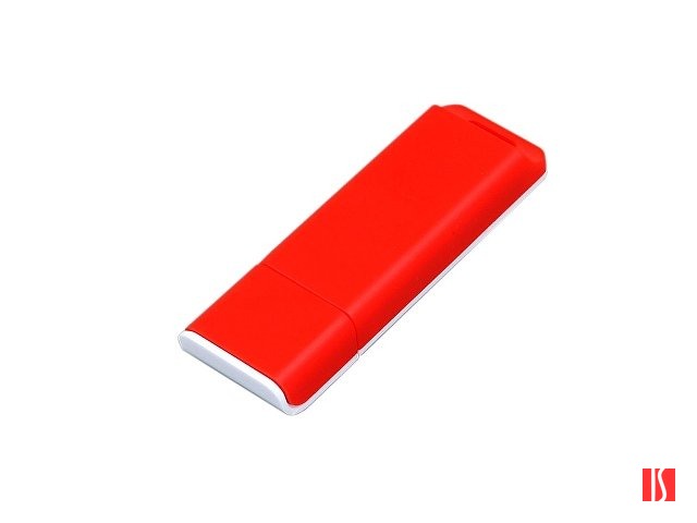 Флешка прямоугольной формы, оригинальный дизайн, двухцветный корпус, 32 Гб, красный/белый