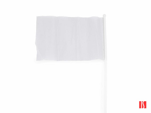 Флаг CELEB с небольшим флагштоком, белый