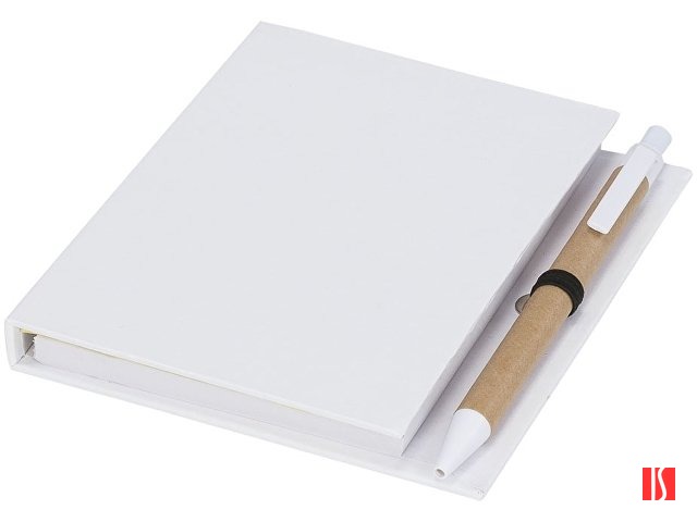 Купить Цветной комбинированный блокнот с ручкой, белый Цветной комбинированный блокнот с ручкой, белый