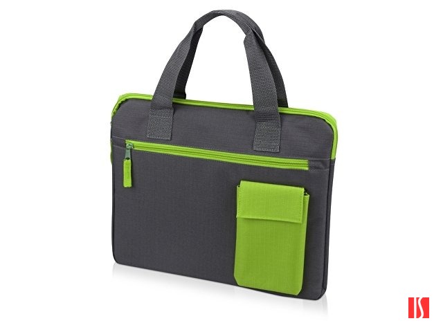 Конференц сумка "Session", серый/зеленый