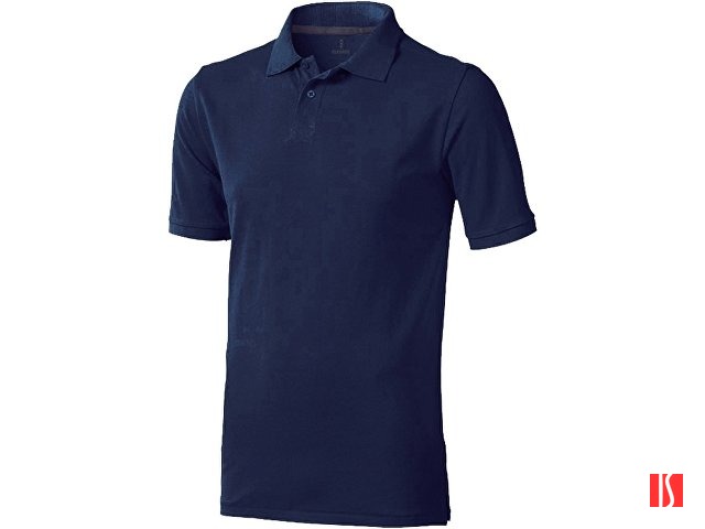 Calgary мужская футболка-поло с коротким рукавом, темно-синий