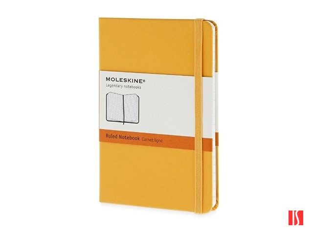 Записная книжка Moleskine Classic (в линейку) в твердой обложке, Pocket (9x14см), оранжевый