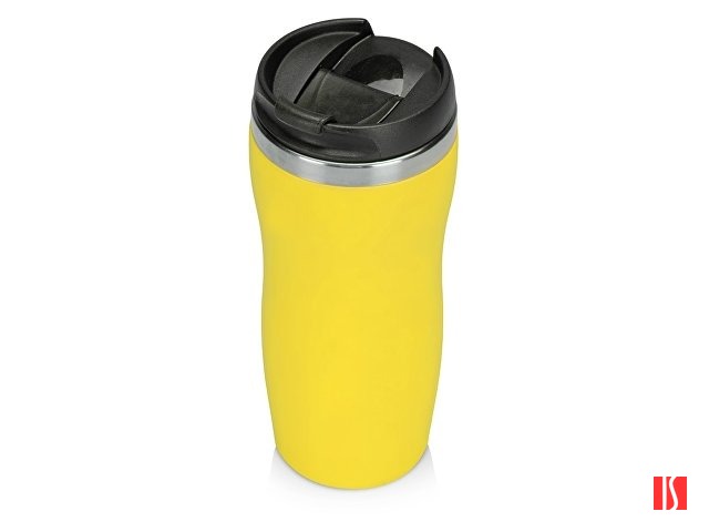 Термокружка "Mony Steel" 350 мл, soft touch, желтый