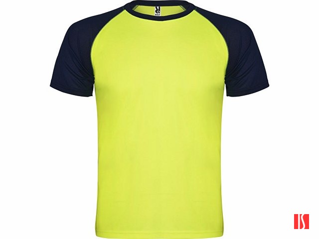 Спортивная футболка "Indianapolis" мужская, неоновый желтый/нэйви