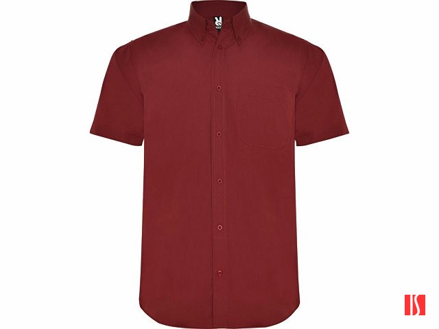 Рубашка "Aifos" мужская с коротким рукавом,  гранатовый