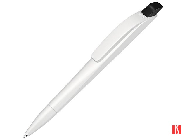 Ручка шариковая пластиковая "Stream", белый/черный