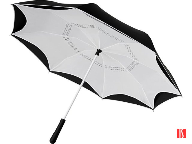 Прямой зонтик Yoon 23" с инверсной раскраской, белый