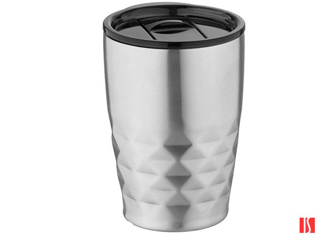 Кружка Geo с вакуумной изоляцией, серебристый/черный