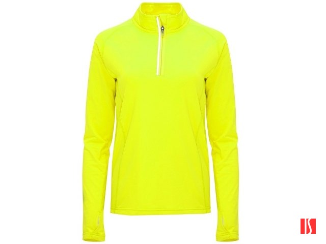 Толстовка с воротом на молнии женская "Melbourne", неоновый желтый