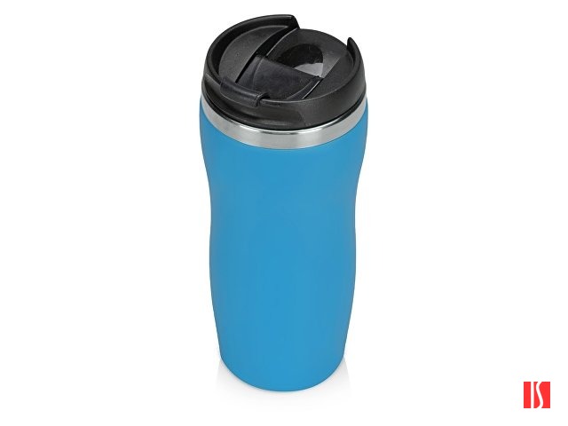 Термокружка "Mony Steel" 350 мл, soft touch, голубой