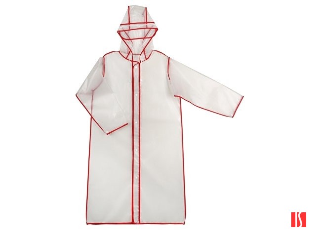 Дождевик "Providence", прозрачный/красный с чехлом