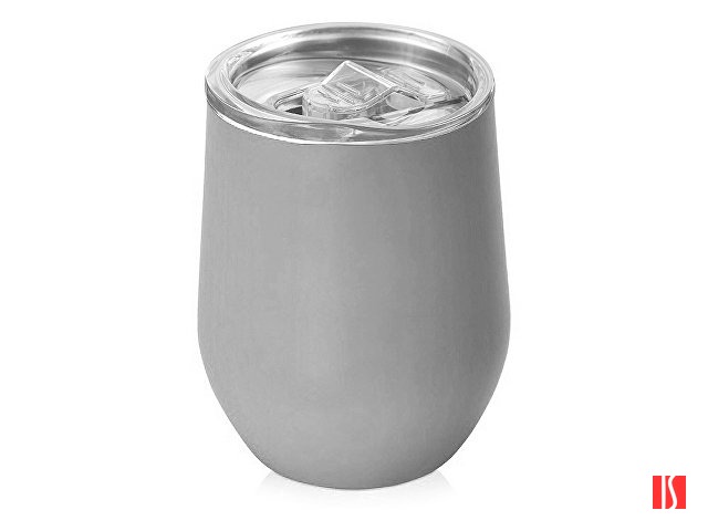 Вакуумная термокружка "Sense", непротекаемая крышка, крафтовая упаковка, серый