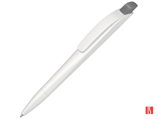 Ручка шариковая пластиковая "Stream", белый/серый