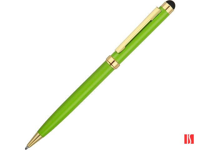 Ручка шариковая "Голд Сойер" со стилусом, зеленое яблоко