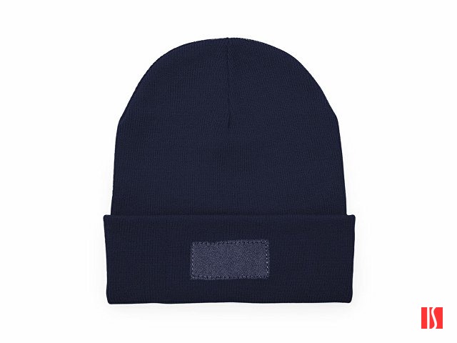 Вязаная шапка BULNES из двухслойного акрила, темно-синий