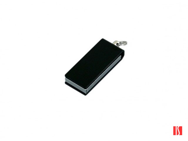 Флешка с мини чипом, минимальный размер, цветной  корпус, 64 Гб, черный